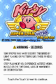 Kirby Super Star Ultra demo title screen with a seizure warning at the bottom