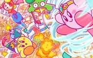 Kirby Battle Royale release, featuring a Chilly in the audience on the left
