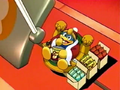 King Dedede starts to snack and watch T.V.