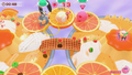 Screenshot of gameplay on the first layout for the Puddings à la Mode stage