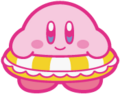 Kirby with a floatie