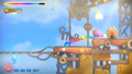 Kirby heads for the cannon at the beginning of the stage.