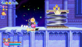 The giant spring in Kirby's Return to Dream Land Deluxe