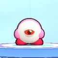 Kirby wearing the Zero Dress-Up Mask in Kirby's Return to Dream Land Deluxe