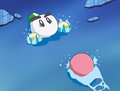 Kirby moves to help Chilly out of the water.