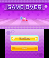 Game Over screen with second screen included