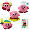 Mascot plushies of Kirby based on Kirby: Right Back at Ya! by Takara Tomy A.r.t.s.