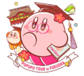 "Pupupu Tour in Fukuoka" artwork from the Limited Design "Kirby of the Stars: Kirby's Locality" merchandise line