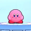 Kirby wearing a mask of his own face in Kirby's Return to Dream Land Deluxe