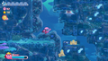 Kirby is witness to the rising underwater ruins entrance.