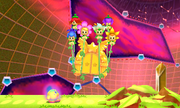 An example of doors being treated as continuity-breaking separate objects, when the People of the Sky bring in the Goal Door for Kirby to use in Kirby: Triple Deluxe