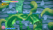Heading down the water currents in the pre-boss area