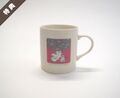 Souvenir mug given to those who bought the "Café au lait art" drink in Kirby Café Hakata from March 2020 to March 2022
