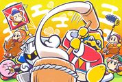 New Year's Day 2019 illustration from the Kirby JP Twitter featuring Nruff and Nelly