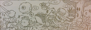 Concept art for Kirby's Dream Land 2 featuring Co-Kracko