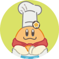 Art of Chef Kawasaki made for the Kirby Café