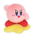 Plushie of Kirby riding a Warp Star, by San-ei