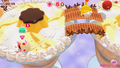 Screenshot of gameplay on the second layout for the Puddings à la Mode stage