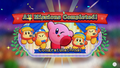 Splash screen shown when all the Missions are completed, featuring Souvenir Shop Waddle Dee