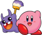 Artwork of Prank about to prank Kirby.