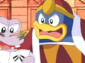 King Dedede and Escargoon receive a letter stating that Kirby has died.