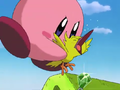 Kirby catches Tokkori unaware.