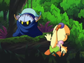 Tiff and Meta Knight follow covertly.