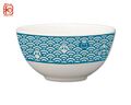 "Kirby and friends - blue waves" rice bowl from the "Kirby of the Stars Fuwafuwa Collection" merchandise line