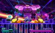 In Kirby: Planet Robobot, Kirby fights Gigavolt II with Robobot Armor in the end of Access Ark - Stage 5.