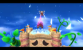 Taranza kidnaps King Dedede and crashes through the roof of the castle