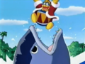 King Dedede in turn is attacked by a giant fish.