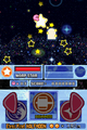 The lower screen in Milky Way Wishes allows the player another way to switch between Copy Essences Deluxe, along with information about how many of those essences Kirby has, and which planet he is on.