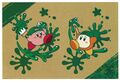 Promotional artwork for "Kirby Green Paint Fair", featuring Kirby and Waddle Dee