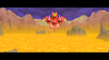 Landia appears in the caldera of Halcandra's mightiest volcano in Kirby's Return to Dream Land