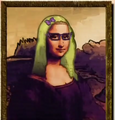 A painting of Mona Lisa in the 4Kids version