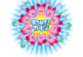 Kirbys surrounding the Japanese logo