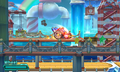 Kirby speeds along.
