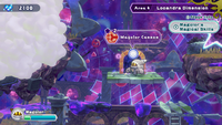 KRtDLD Locandra Dimension Magolor Cannon Stage select screenshot.png