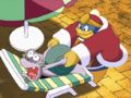 King Dedede tortures Escargoon to show him what a "real" massage should feel like.