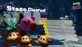 Dedede sneaking up behind Kirby while he is distracted