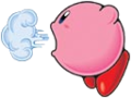Kirby launching an Air Bullet