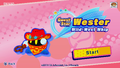 Title screen for Guest Star Wester: Wild-West Whip in Kirby Star Allies