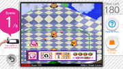 Starting screen for Kirby's Dream Course.