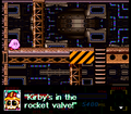 Kirby makes his way into the rocket valve.