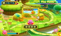 The level hub in Fine Fields from Kirby: Triple Deluxe