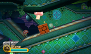 Stone Kirby takes advantage of some slopes.