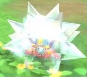 Blizzard Ice Kirby using Ice Block from Kirby and the Forgotten Land