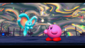 Kirby and Elfilin witness the last remnants of life emitted from Chaos Elfilis