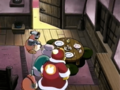 King Dedede and Escargoon barge into Honey's house to find a pittance and the hosts gone away.