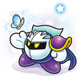 Colored artwork of Papi and Meta Knight from Kirby: Meta Knight and the Knight of Yomi